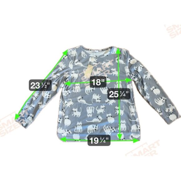 Ekouaer Pajama Set Womens Lg Cat Print Lounge Long Sleeve Elastic Waist Pants Ne - Picture 5 of 6